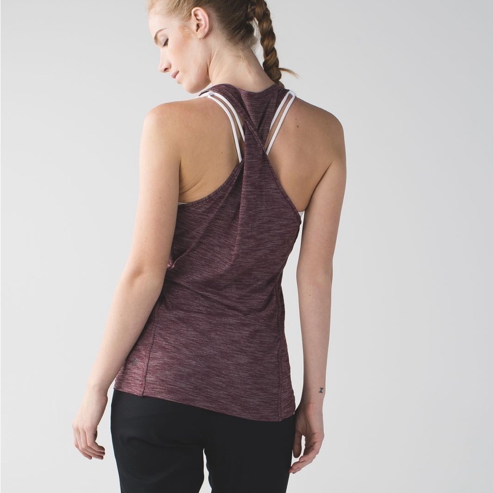 Lululemon &go Everywhere Tank Heathered Bordeaux Drama - Picture 1 of 8